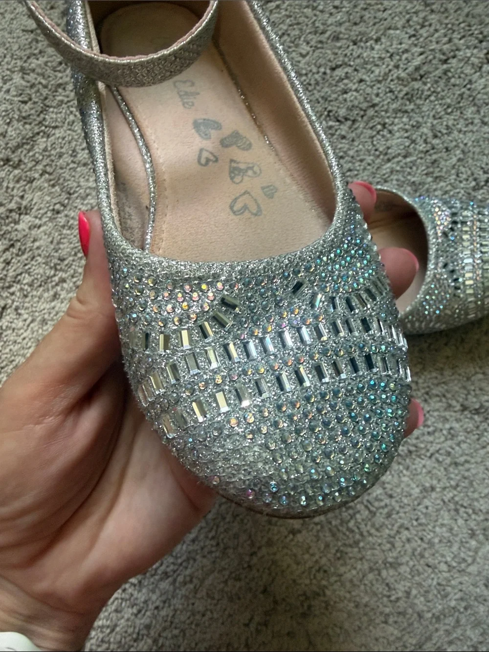 Olive & Edie shimmering silver